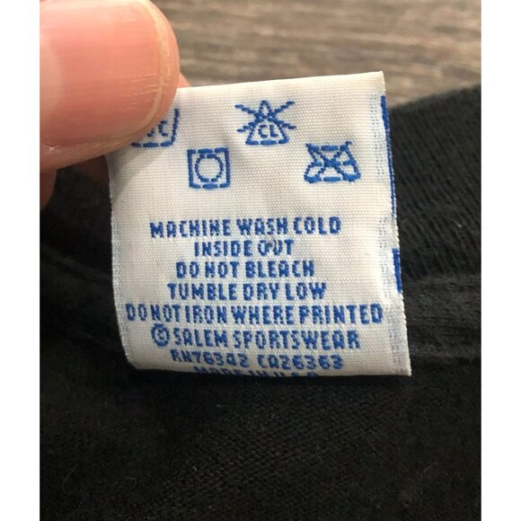 Vintage Vtg 90s NBA Seattle Supersonics Super Hero Mens Medium Black T Shirt - Picture 10 of 10